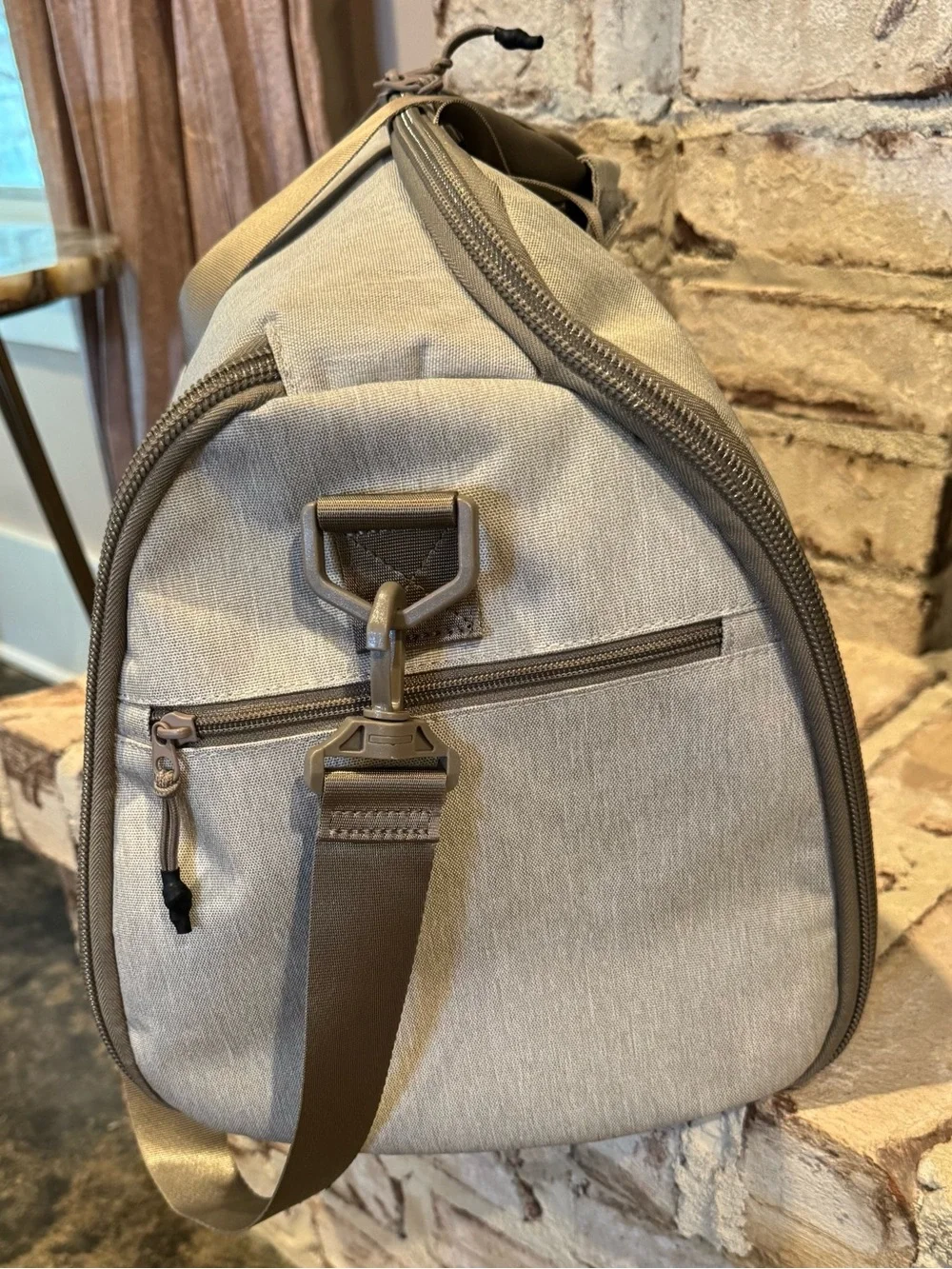 Halfday Convertible Garment Duffle Bag - Travel - Cream / Khaki - Picture 9 of 11